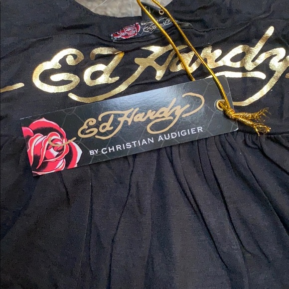 Beautiful Ed hardy slip on dress!!💛 - Picture 3 of 3